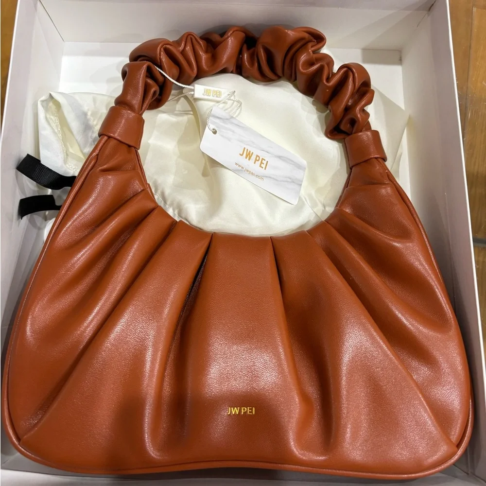 JW PEI Gabbi Ruched Hobo Handbag in Nutella